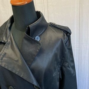 Isaac Mizrahi Black Trench Coat